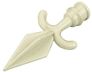 Ourdeco Endstück für Gardinenstangen Amor Landhaus, ø 16 mm, 2 Stk weiß gold