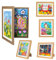 sixzerone Bilderrahmen Kinderzeichnungen,A4 Befüllba Kunstfotorahmen Kinder, 25,4 x 32,8 cm,Frontöffnung Kunstwerke, Ideal für, Kunstprojekte, Schule, Zuhause (holz)