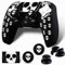 PlayRealm 1 coque en silicone et autocollant et 2 joysticks anti-chute pour manette PS5 (blanc fantôme)