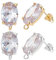 Beebeecraft 6 Paar 2 Farben Zirkonia Ohrstecker Ovale Diamant Ohrstecker Mit Öse Gold Und Silberfarbene Ohrring Komponente Für DIY Ohrring Schmuckherstellung