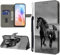 KEDBBAO Handyhülle für Xiaomi Mi 10T Pro Hülle Muster Klapphülle für Xiaomi Mi 10T Pro Leder Tasche Case Flip Magnet Motive Wallet Schutzhülle für Xiaomi Mi 10T Pro Hüllen, Schwarzes Pferd