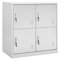 DJEKA Spind Mit 4 Fächern 1 STK Schließfachschrank 4 Fächer Stahlschrank Abschließbar Spind Schrank Hellgrau-1 Schließfächer Schrank Schließfächer Wertsachen Schrank 90x45x92,5 cm Stahl