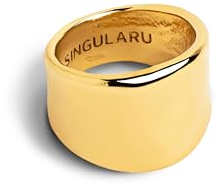 SINGULARU - My Ocean Ring. Messing mit 18 Kt Vergoldeter Beschichtung. Schmuck für Damen. Größe 14.
