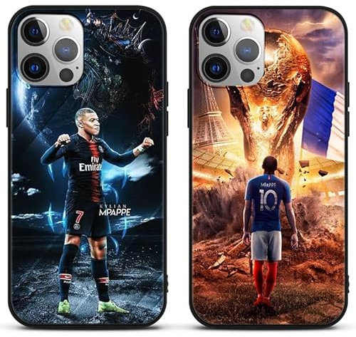 [2 Stück] Schutzhülle für Samsung Galaxy A51 5G Hülle 6,5,Handyhülle Sport Fußball Legend Player Muster Design TPU Silikon Stoßfest Kratzfest Junge Jungen Bumper Cover Case für Samsung A51,M6