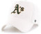 47 MLB Mütze, weiß, Team-Farbe, Primär-Logo, zum Aufräumen, verstellbarer Riemen, Einheitsgröße für Erwachsene, OAKLAND ATHLETICS, Einheitsgr��e