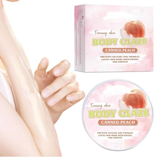 Body Glaze Body Butter,Fruit Sweet Taste Body Butter,Butter Body Moisturizer,Nourishing & Moisturizing Skincare Body Butter Cream,Anti-Aging Smooth Body Cream,Long Lasting Body Oil (Peach)