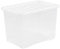 80L Litre Large Big Plastic Storage Clear Box with Lid Strong Stackable Container Made in U.K
