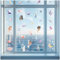 Yabaduu Fensterbilder 3x DIN A4 Bögen Fensterfolie Sticker für Kinder Badezimmer Kinderzimmer Wohnzimmer Aufkleber Fensteraufkleber wasserfest Y076 (01 Meerjungfrauen)