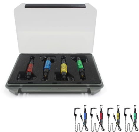 doorslay 4 stücke LED Indikatoren Angeln Beleuchtete Swinger Biss Alarm Anzeige Lichter mit Tragen Fall für Karpfen Angeln