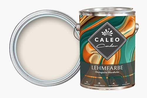 Caleo Color Peinture murale écologique pour salon et autres - Haut pouvoir couvrant - Anti-gouttes - Inodore - Blanc vieilli - 10 l