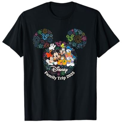 Disney Mickey & Friends Fireworks Vacation Family Trip 2025 T-Shirt