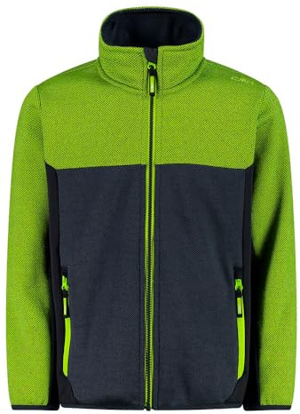 CMP Uni Kinder Giacca Da Bambino In Pile Knit Tech Jacke, Säure-Anthrazit, 128 EU