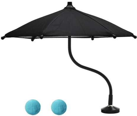 Magnetischer Handy Sonnenschirm für Sonne, Handy Schirm Für Die Sonne, Outdoor Mini Regenschirm für Handy, Blendfrei Handy Schatten 360° Flexibler Schlauch Mit Zwei Selbstklebenden Metallplatten