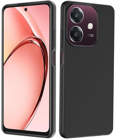Heioloo Cover per OPPO A60 5G/OPPO A40/OPPO A40m Custodia Protezione [Anti-Caduta] Silicone Morbido TPU Cover Anti Impronta Phone Case, Anti-Antiurto, Anti-Scratch - Nero