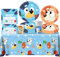 Pappteller Kindergeburtstag Deko- Blau Dog Geburtstag Deko Birthday Partygeschirr Set Geburtstagsdeko Mädchen Junge Geschirr Party Tableware Supplies Kit Teller Tischdecke Servietten Tassen 10 Kinder