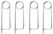 Broschenförmige Sicherheitsnadeln, Draht-Snap-Pint, Stahl-Sicherungsstifte, 3 mm Drahtdurchmesser, 105 mm lang, 4 Stück