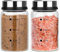 2Pc 150ml Botes Especias con Tapa Giratoria y 4 Tipos Agujeros Verter, Tarros Almacenamiento Cristal Borosilicato, Saleros Pimenteros Frascos Especiarias Sal Hierba,Pimienta,Cocina,Barbacoa Aire Libre