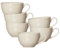 Ritzenhoff & Breker Levi Kaffeetassen 6er Set, 220 ml, Teetassen mit feinem Rillenrelief, Skandinavisches Design, Porzellan, Creme