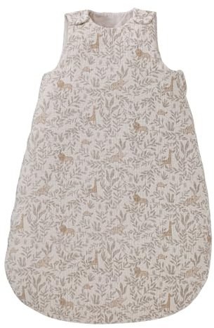 VERTBAUDET Gigoteuse sans Manches en Gaze de Coton Babylon Beige imprimé 6/18M