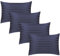 Hafaa Pillow Cases 4 Pack - Stripe Washed Blue Pillowcases for Hair and Skin Brushed Microfibre Pillow Cases with Envelope Closure Super Soft Luxury Pillow Cover
