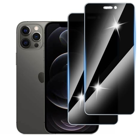 【2 Piezas】Protector Pantalla Privacidad para iPhone 13 Pro Max/iPhone 14 Plus,Anti-Espía Vidrio Película,Cristal Vidrio Templado Anti Espía,9H Dureza,Sin Burbujas,Anti-Arañazo,Privacy Screen Protector