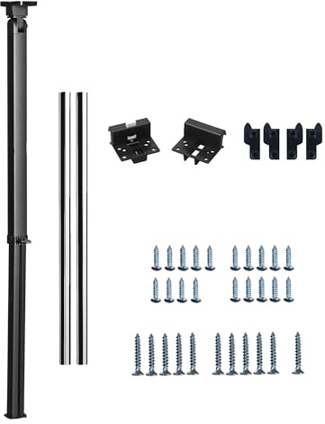 KMLai Verstellbares Wohnmobil-Tischbein-Set – 50,8 - 76,2 cm Teleskopbein mit 2 Wandhalterungsschienen, Aluminiumlegierung, zusammenklappbare Wohnmobil-Tischstütze für Wohnmobil, Wohnmobil, Boot,