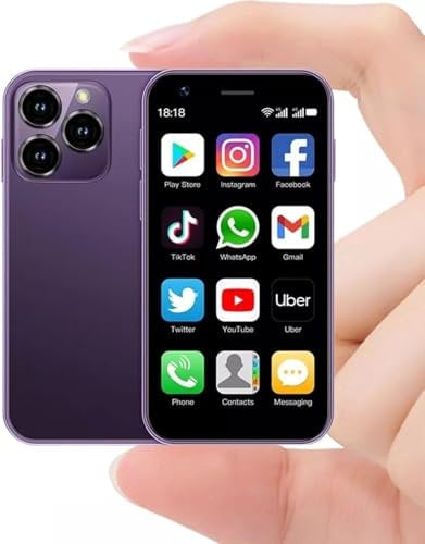 McMgc Mc15mini desbloqueo 4G, mini smartphone, 3.0 pulgadas, tarjeta doble, batería 2000mAh, cámara 5MP + 5MP, Desbloqueo facial básico del teléfono (púrpura)