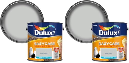 Dulux 403201 Easycare Washable & Tough Matt Emulsion Paint For Walls And Ceilings - Goose Down 2. 5 Litres (Pack of 2)