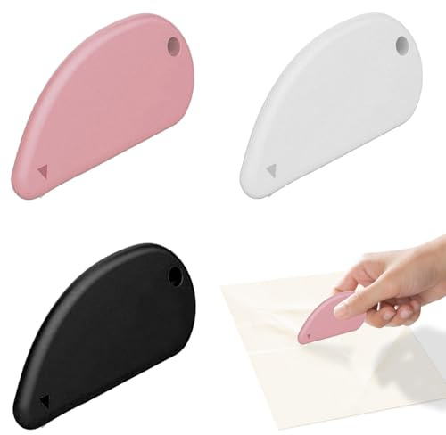 3Pcs Ceramic Box Opener Tool, Parcel Opener Cutter, Ceramic Safety Cutters, Mini Letter Openers Fits Keychain Accessories, Portable Letter Cutters for Opening Courier Envelope