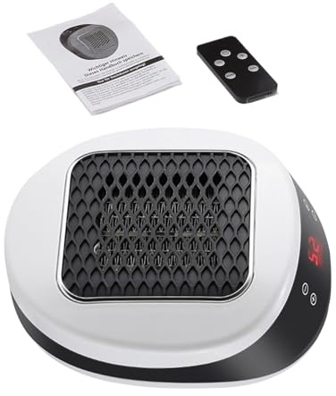Büroheizkörper – Keramikheizung, schneller elektrischer Ventilator, mit Timer, Fernbedienung, Schreibtischventilator – für Haus, Auto,