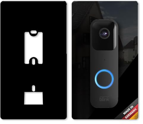 iSecur Acryl Blende passend für Blink Videotürklingel Tür 9 x 60 cm - az191 | Acryl-Klingelschild für Blink Video Doorbell, verdeckt alte Bohrlöcher, robuste Türstation, wetterfest, passgenau sauber