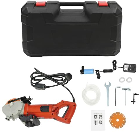 Electric Wall Chaser, Wall Slotting Machine with Dual Dust Removal, 5500W 6500RPM UK Wall Groove Cutting Machine with Adjustable Cutting Depth & Width for Brick Concrete