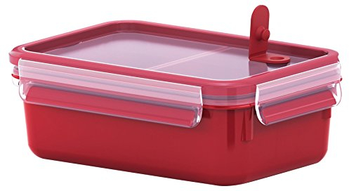 Tefal K3102312 - MASTERSEAL MICRO - Boîte spécial micro-ondes à compartiments - 1 L - Rouge