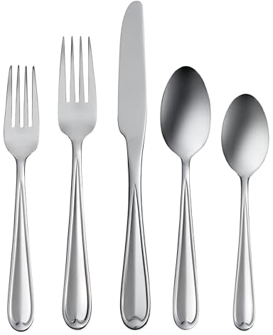 Oneida Dylan 20 Piece Everyday Flatware, Service for 4, 18/0 Stainless Steel, Silverware Set