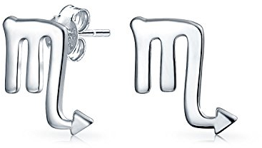 Kleine Einfache Skorpion Astrologie Horoskop Sternzeichen Ohrstecker Für Teenager Für Frauen .925 Sterling Silber 12 Geburtsmonat Zeichen
