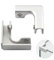 Abrazadera de vidrio en forma de L, soporte de aleación de aluminio, para vidrio de 6 a 10 mm de grosor (paquete de 4)