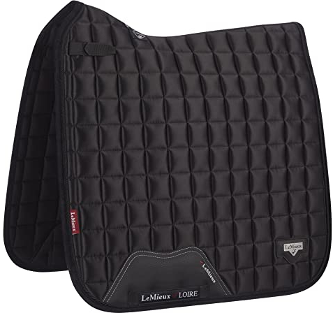 LeMieux Satin Dressage Schabracke, Black Loire Classic Square, L