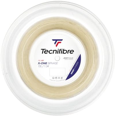Tecnifibre Unisex – Erwachsene Rolle 200M X-ONE 1.34 Tennissaiten, Natur, Einheitsgröße