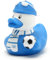 Duckshop I Badeente Fußball-Fan blau-Weiss Gelsenkirchen I Quietscheente I L: 8 cm