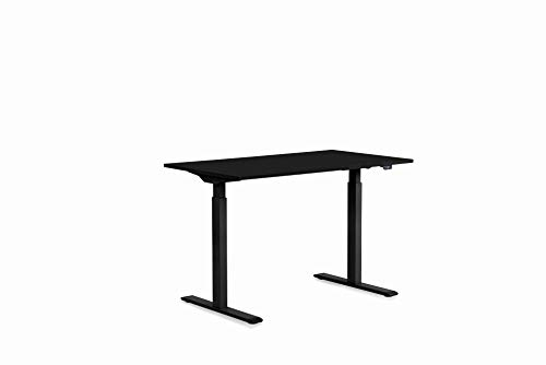 Kare Design Schreibtisch Office höhenverstellbar 120x70cm, Elektrisch höhenverstellbarer Schreibtisch mit Doppelmotor, Stufenlos höhenverstellbares Tischgestell inkl. Tischplatte, Steh-Sitz Pult