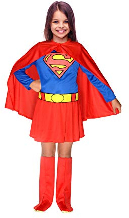 Ciao- Superman/Supergirl costume disguise fancy dress children official DC Comics