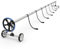 GOPLUS Enrouleur de Bâche Télescopique pour Piscine 130-550 CM, Enrouleur Pisine Tube en Aluminium et Support en Acier Inoxydable