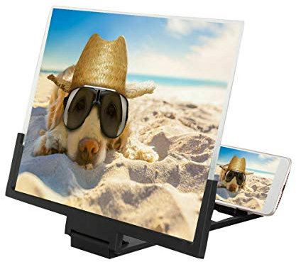 MESURE 3D Universal Bildschirmlupe,HD Bildschirm-Vergrößerungsglas,14 Smartphone-Bildschirmverstärker, for Das Lesen Und Arbeiten (Color : Black, Size : 14 inches)