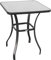 Outsunny Table carrée Bistro de Jardin dim. 68L x 68l x 84H cm métal époxy Gris Plateau Verre trempé granité