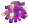 Homestreet Everlasting Blumenstrauß, 2 Dutzend Holzrosen in einer Auswahl von lebendigen Farben, 24 Rosenknospen in Cello-Instant Floral Geschenk (Amethyst)