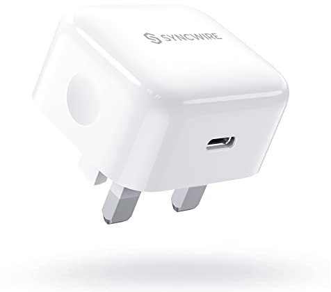 Syncwire 30W USB C Charger Plug GaN III Type C Wall Charger Adapter PD 3.0 PPS Support PD 20W Fast Charger Compatible with Macbook Pro 13'' iPhone 13 Pro Max Galaxy S22 Google Pixel 6 iPad Pro Air
