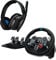Logitech G29 Driving Force Racing Wheel and Floor Pedals for PS5, PS4, PC, Mac + Astro A10 Gaming Headset for PS4 - Black