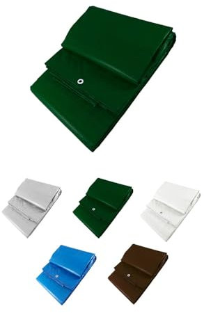 JARDIN202 - Toldo Reforzado Impermeable | Lona Multiusos | con Ojales | Seleccione Medida | 2X3M. (Verde Oscuro)