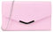 UShopUK Borsa a mano a tracolla in pelle verniciata da sposa in tinta unita, Rosa confetto, medium