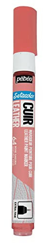 Pébéo - Setacolor Cuero - Marcador acrílico para cuero y polipiel - Personalización de bolsos, zapatos, zapatillas -Resistente a los arañazos, las arrugas y el roce -Acabado mate/satinado –Rosa Sakura
